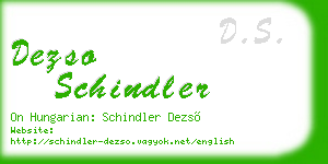 dezso schindler business card